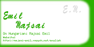 emil majsai business card